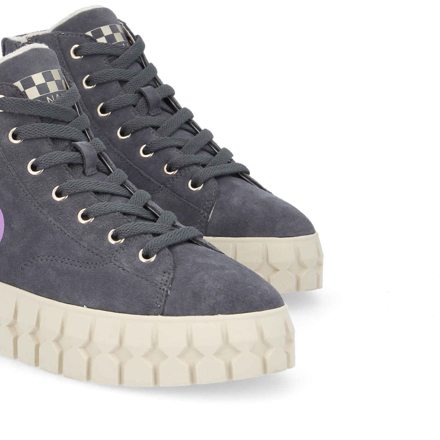 PLAY MID W - SUEDE/PRINT - CARBONE GREY/LILAC